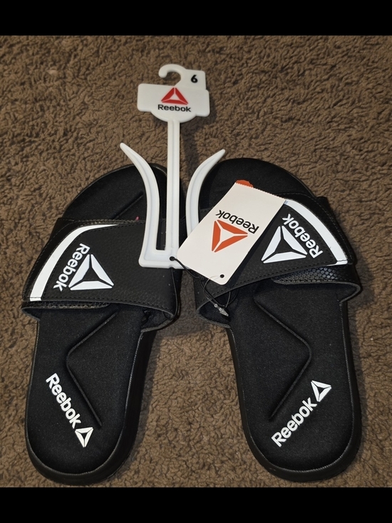Reebok Other - Reebok Black and White Slide Sandals